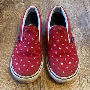 vans red star shoes size 10